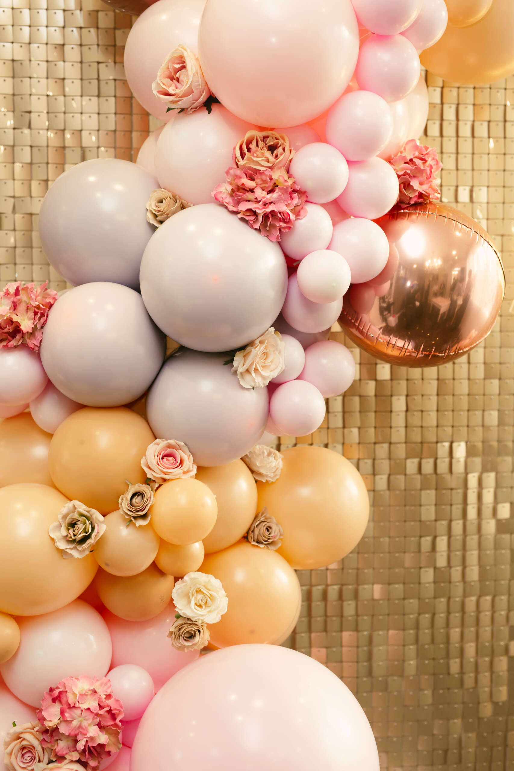 Balloon decor for a photo zone for a holiday